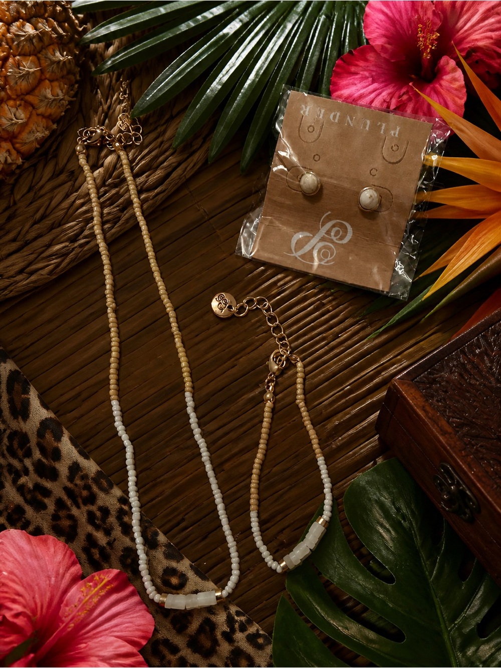Boho Necklace Bracelet and Earrings